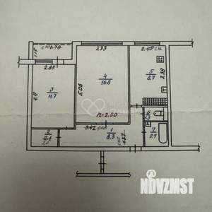 2-к квартира, вторичка, 52м2, 5/9 этаж