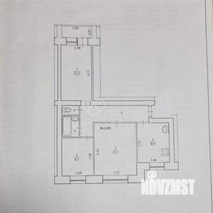 3-к квартира, вторичка, 59м2, 6/9 этаж