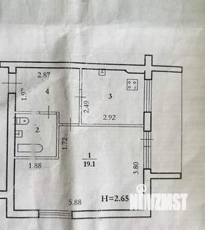 1-к квартира, вторичка, 36м2, 9/9 этаж