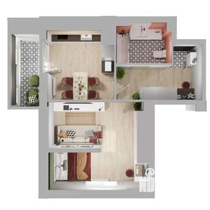 1-к квартира, вторичка, 45м2, 16/24 этаж