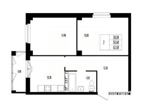 Студия квартира, вторичка, 63м2, 9/17 этаж
