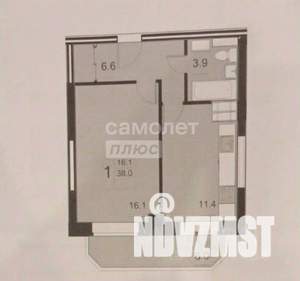 1-к квартира, вторичка, 38м2, 5/23 этаж