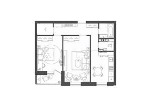 2-к квартира, строящийся дом, 58м2, 6/9 этаж