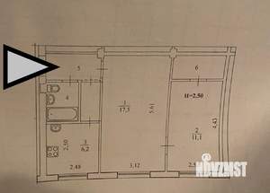 2-к квартира, вторичка, 45м2, 1/5 этаж