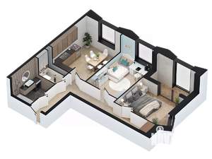 2-к квартира, вторичка, 58м2, 18/21 этаж