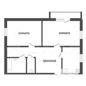 2-к квартира, вторичка, 52м2, 5/9 этаж