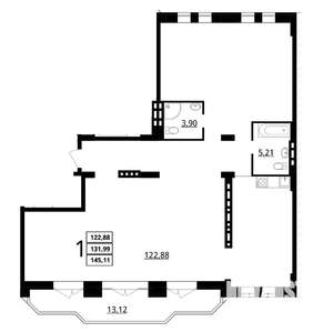 3-к квартира, вторичка, 145м2, 7/7 этаж