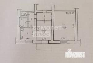 2-к квартира, вторичка, 45м2, 2/3 этаж