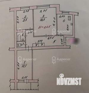 3-к квартира, вторичка, 60м2, 7/9 этаж