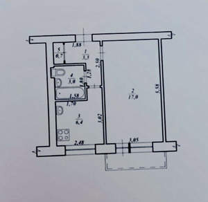 1-к квартира, вторичка, 30м2, 4/5 этаж