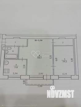 2-к квартира, вторичка, 43м2, 2/5 этаж