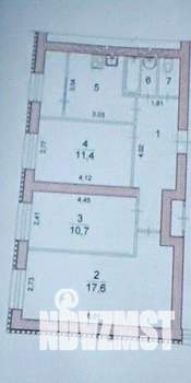 3-к квартира, вторичка, 61м2, 6/7 этаж