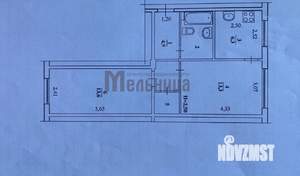 2-к квартира, вторичка, 45м2, 1/5 этаж