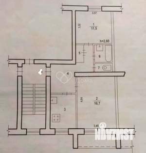 2-к квартира, вторичка, 50м2, 3/5 этаж