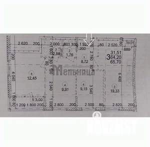 3-к квартира, вторичка, 66м2, 2/10 этаж