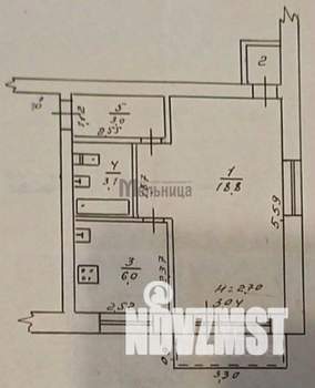 1-к квартира, вторичка, 32м2, 2/5 этаж