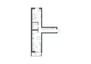 1-к квартира, строящийся дом, 46м2, 1/9 этаж