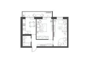 2-к квартира, строящийся дом, 52м2, 2/9 этаж