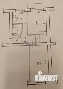 2-к квартира, вторичка, 46м2, 3/5 этаж