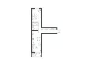 1-к квартира, строящийся дом, 46м2, 9/9 этаж