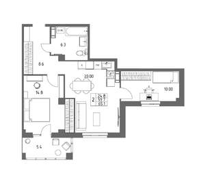 Студия квартира, вторичка, 65м2, 7/17 этаж