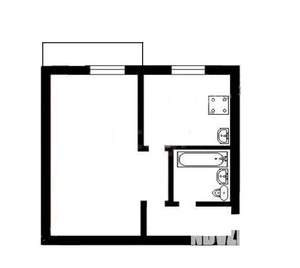 1-к квартира, вторичка, 30м2, 4/5 этаж