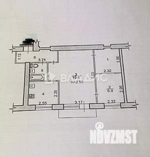 2-к квартира, вторичка, 46м2, 4/5 этаж