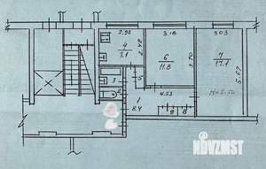 2-к квартира, вторичка, 49м2, 1/9 этаж