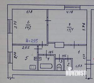 2-к квартира, вторичка, 50м2, 3/5 этаж