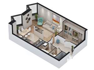 1-к квартира, вторичка, 43м2, 8/22 этаж