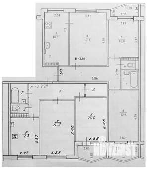 5-к квартира, вторичка, 117м2, 8/9 этаж