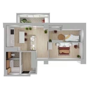 3-к квартира, вторичка, 62м2, 22/24 этаж