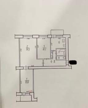 3-к квартира, вторичка, 60м2, 5/9 этаж