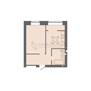 1-к квартира, строящийся дом, 41м2, 6/9 этаж