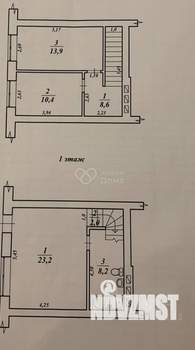 3-к квартира, вторичка, 66м2, 2/2 этаж
