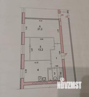 2-к квартира, вторичка, 58м2, 2/7 этаж