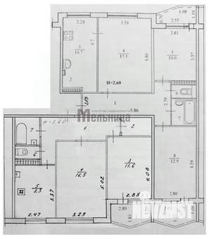 5-к квартира, вторичка, 117м2, 8/9 этаж