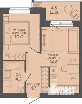 1-к квартира, вторичка, 36м2, 8/22 этаж