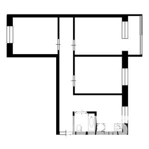 3-к квартира, вторичка, 64м2, 1/9 этаж