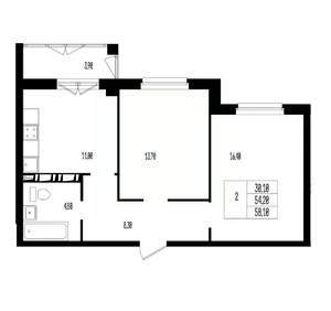 Студия квартира, вторичка, 58м2, 17/17 этаж