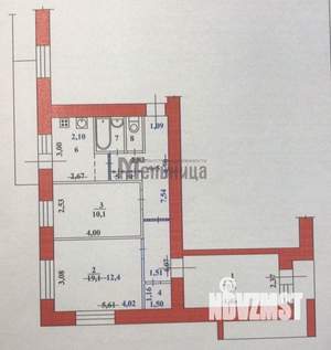 3-к квартира, вторичка, 58м2, 9/9 этаж