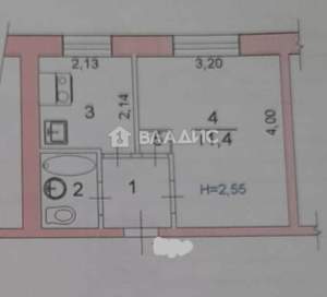 1-к квартира, вторичка, 21м2, 5/5 этаж