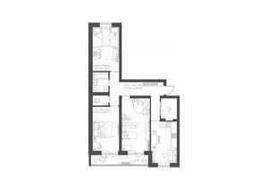 3-к квартира, строящийся дом, 84м2, 4/9 этаж
