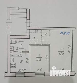 2-к квартира, вторичка, 41м2, 1/5 этаж