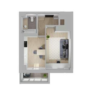 1-к квартира, вторичка, 44м2, 2/24 этаж