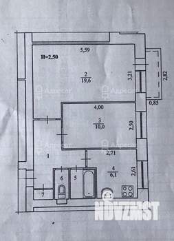 2-к квартира, вторичка, 46м2, 9/9 этаж