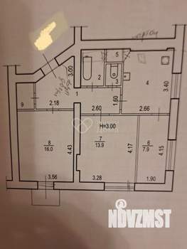 3-к квартира, вторичка, 62м2, 5/5 этаж