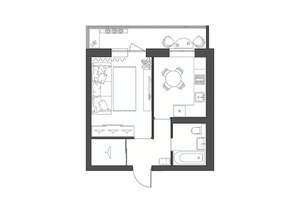 1-к квартира, строящийся дом, 34м2, 2/9 этаж