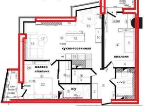 3-к квартира, вторичка, 83м2, 6/17 этаж