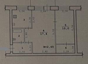 2-к квартира, вторичка, 42м2, 2/5 этаж